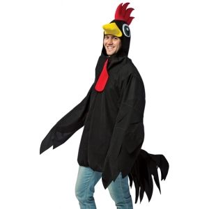 Chicken Costume Black Rooster - Men's Costumes